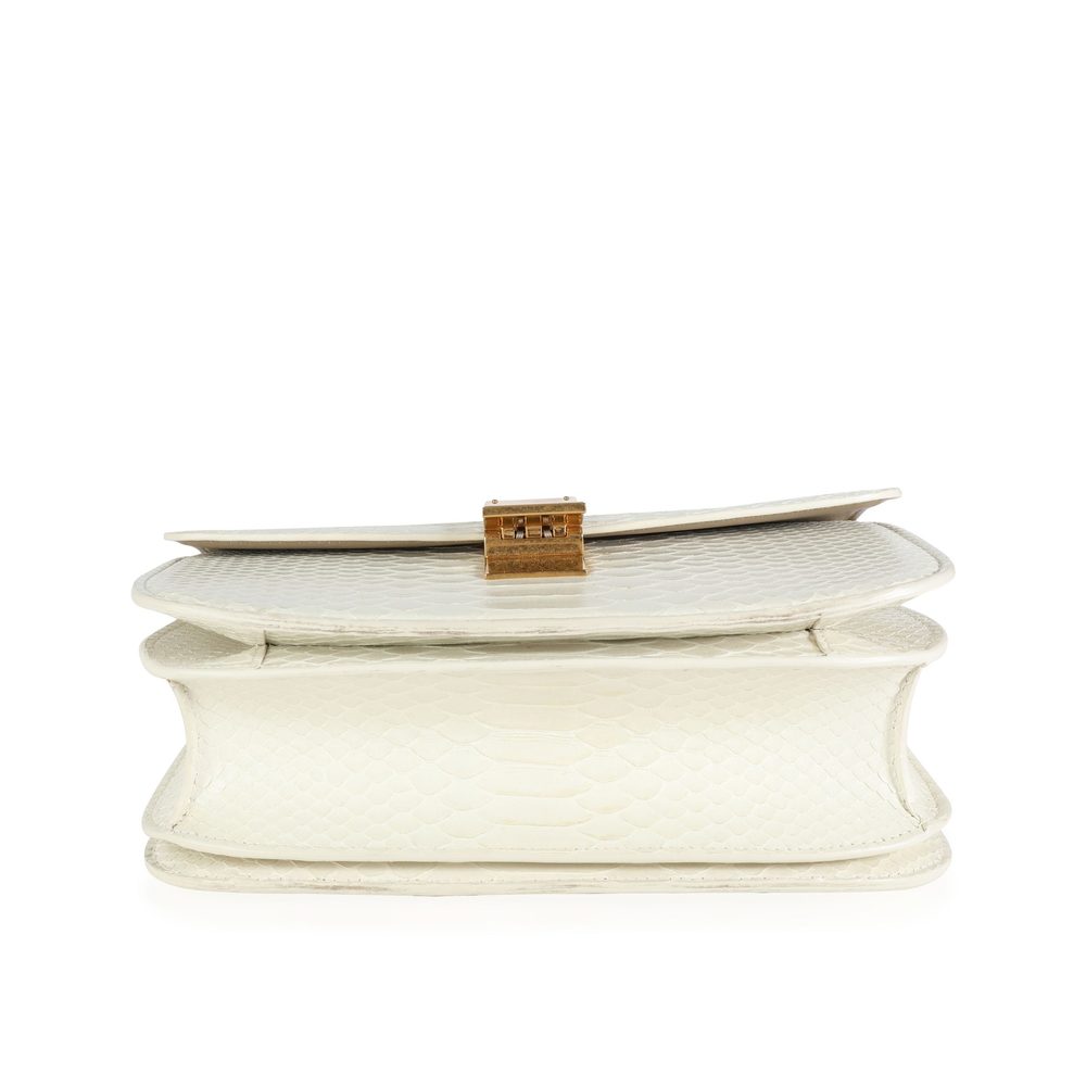 Celine Cream Python Medium Classic Box Bag - image 5